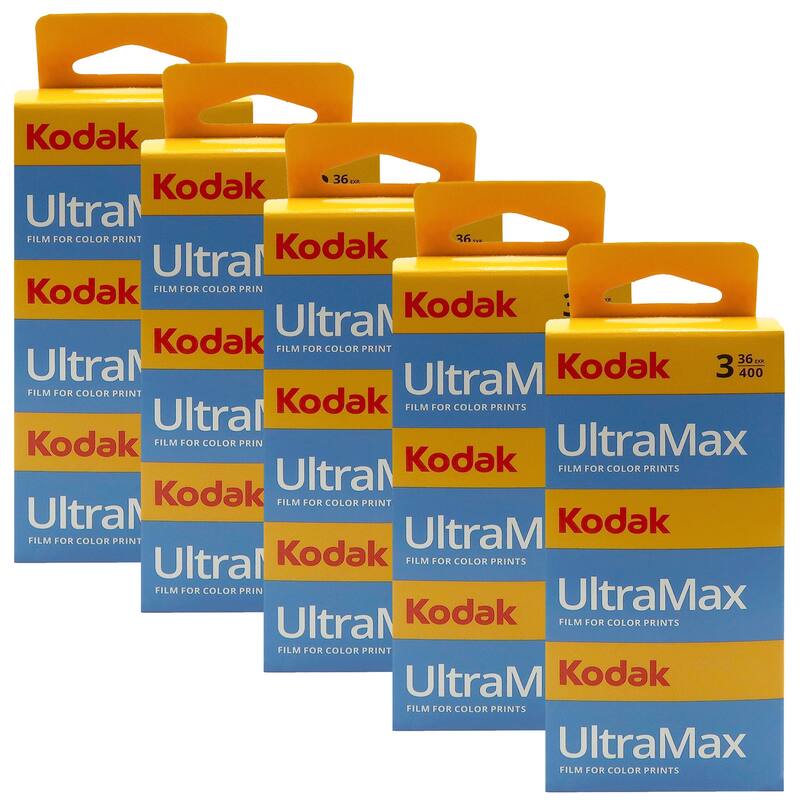 5x Kodak UltraMax 400 Color Negative Film (35mm, 36 Exposures) - 3 Pack - Color