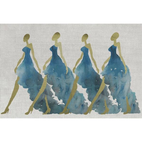 Marmont Hill Mh Afash 86649 Cdl 18 12 X 18 Quadri Fashion Ii Blue Overstock 27161230