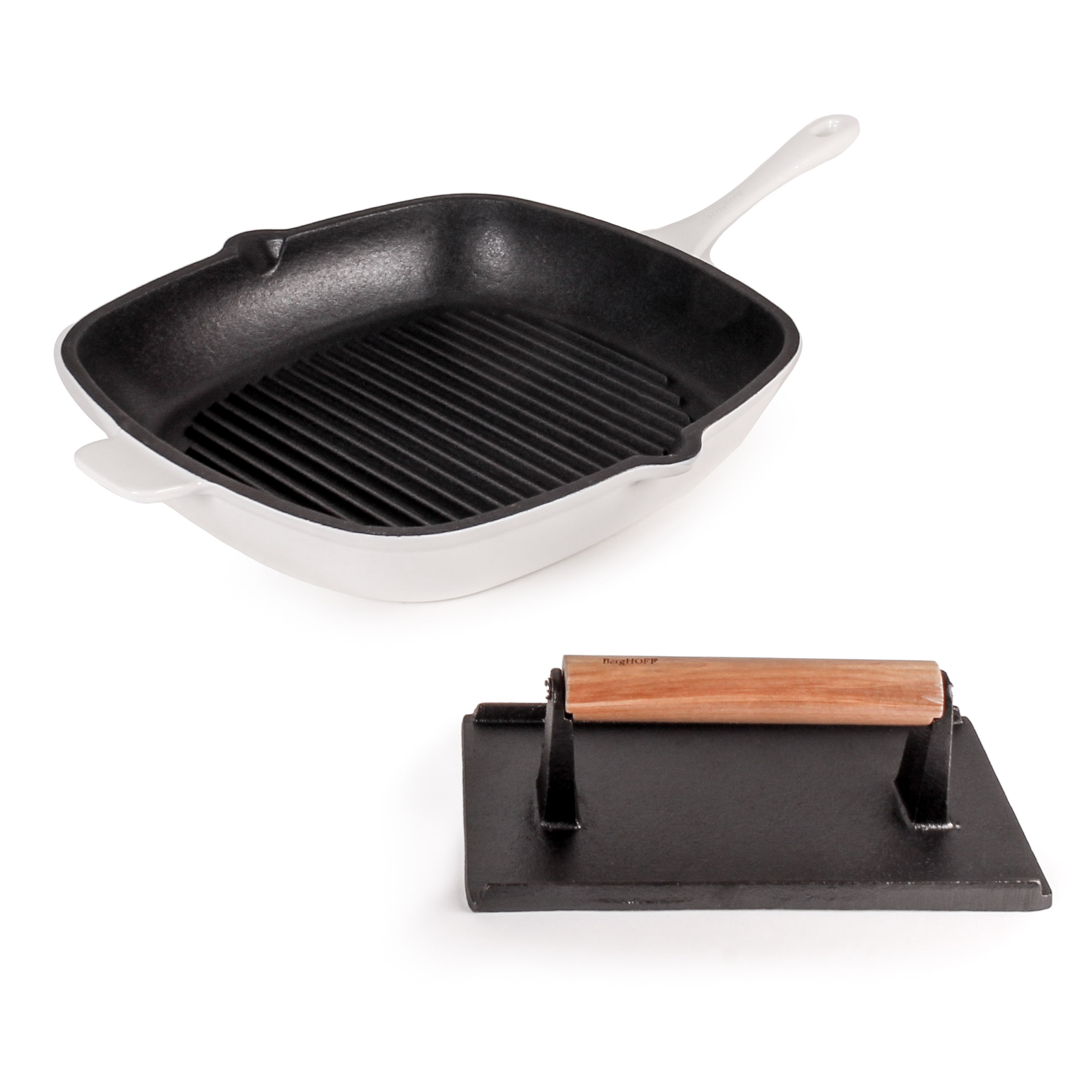 https://ak1.ostkcdn.com/images/products/is/images/direct/16e6e2f9b207a5f9e313ada17e1e5a891ede4009/Neo-2pc-Cast-Iron-Grill-Set-Grill-Pan-%26-Bacon-Steak-Press-White.jpg