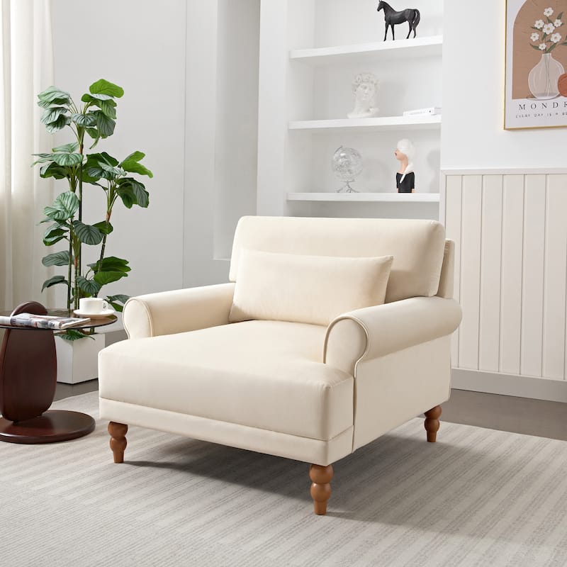 Naci Modern Fabric Accent Chair by Christopher Knight Home - Beige