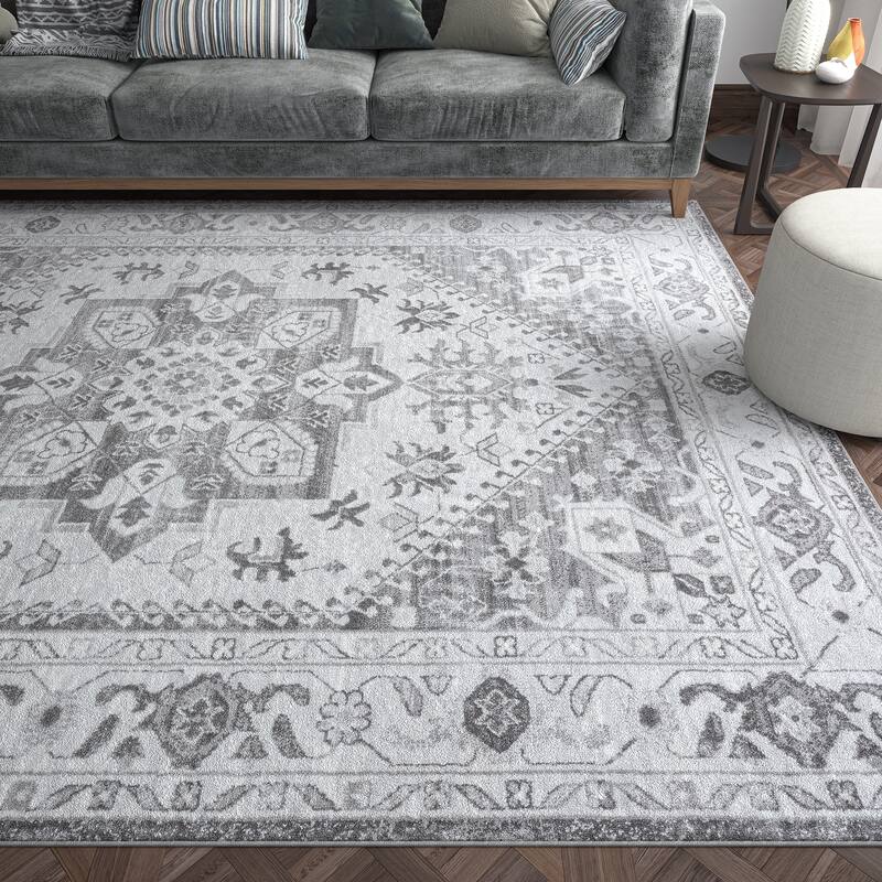 Linx Shabby Chic Medallion Indoor Area Rug