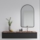 preview thumbnail 18 of 24, Rita Metal Framed Oval Wall Mirror Bathroom Vanity Mirror 19.6" x 31" - Black
