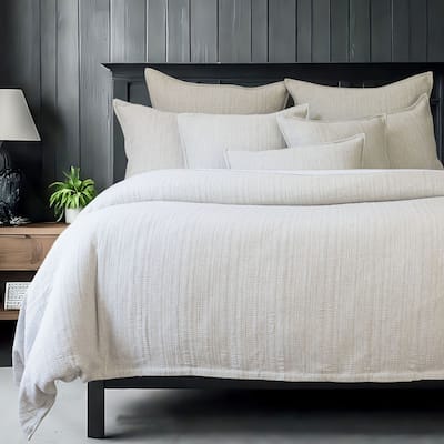 Payton Natural Melange Reversible Quilt Set