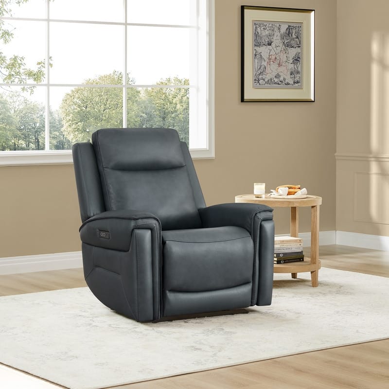 Spruce & Spring Dual Motors Genuine Leather Zero Gravity Recliner with Power Headrest