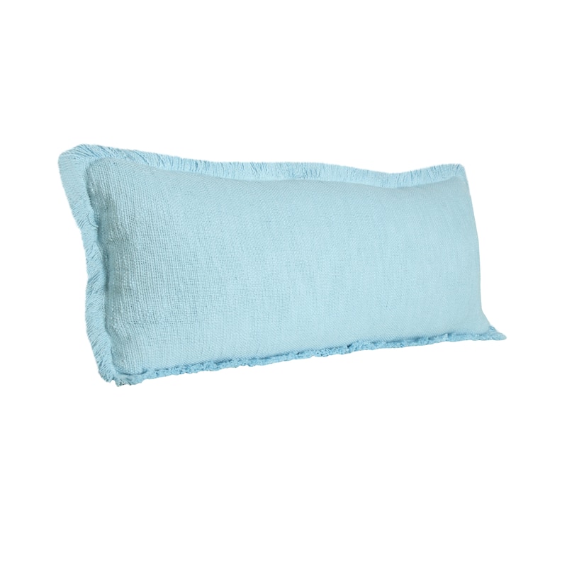 Sevita Solid Cotton Fringe Throw Pillow