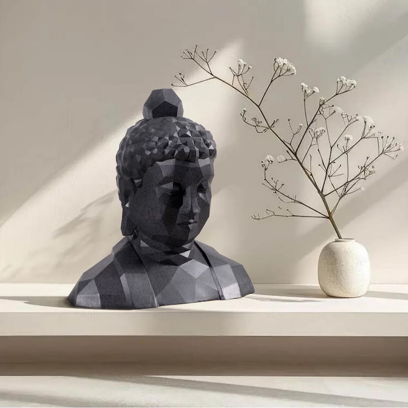 Buddha's head Outdoor Garden Statue - 18.5"