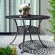 preview thumbnail 11 of 22, NUU GARDEN Cast Aluminum Outdoor Round Dining Set with Free Cushions