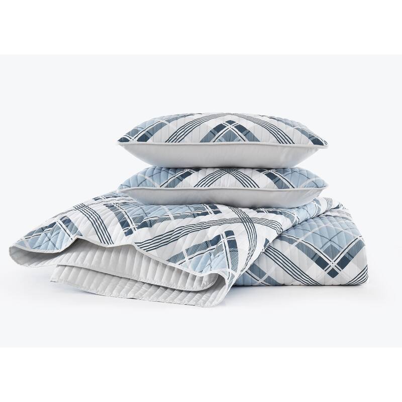 Truly Soft Lars Plaid 3 Piece Quilt Set - King