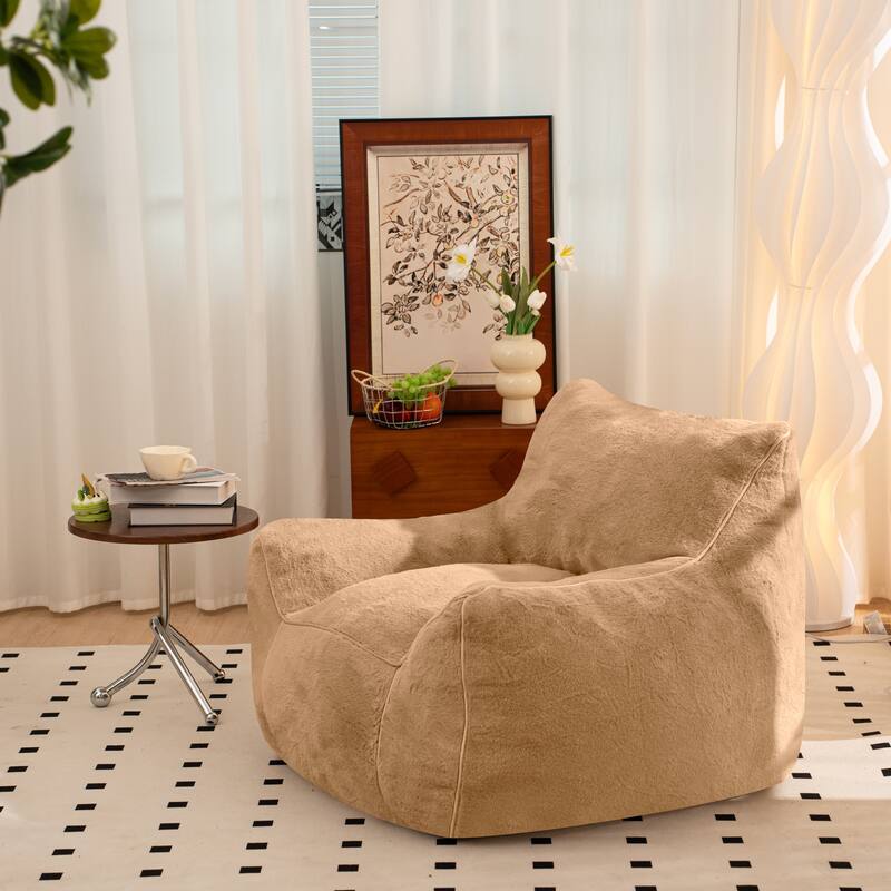 Modern Bean Bag Chair Comfy Floor Sofa with Back Support for Bedroom Living Room Apartment