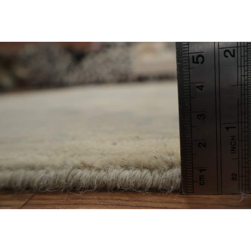 Hand Knotted Oriental 100% Wool Carpet Transitional All-Over Beige & Ivories Oushak Area Rug - 10' 0'' X 8' 0''