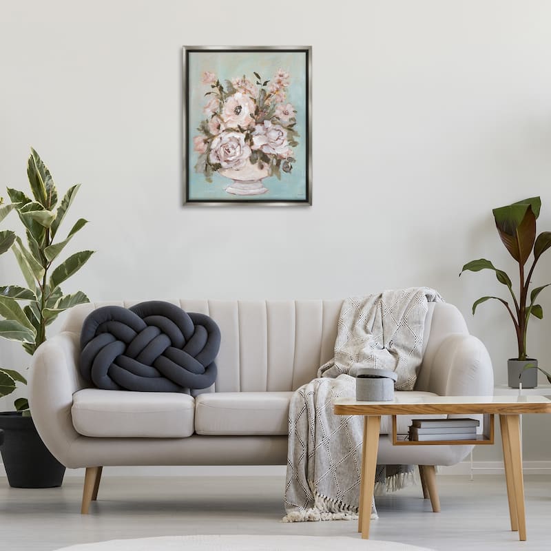 Stupell Sophisticated Flower Bouquet Framed Floater Canvas Wall Art Design By Amanda Hilburn