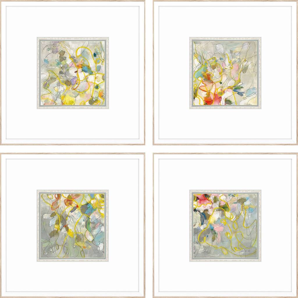 Strings of Lights S/4 Framed Art Giclee Under Glass
