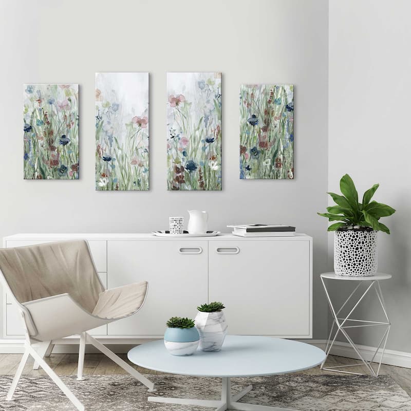 "Wildflower Fields" by Carol Robinson Print on Canvas Set of 4