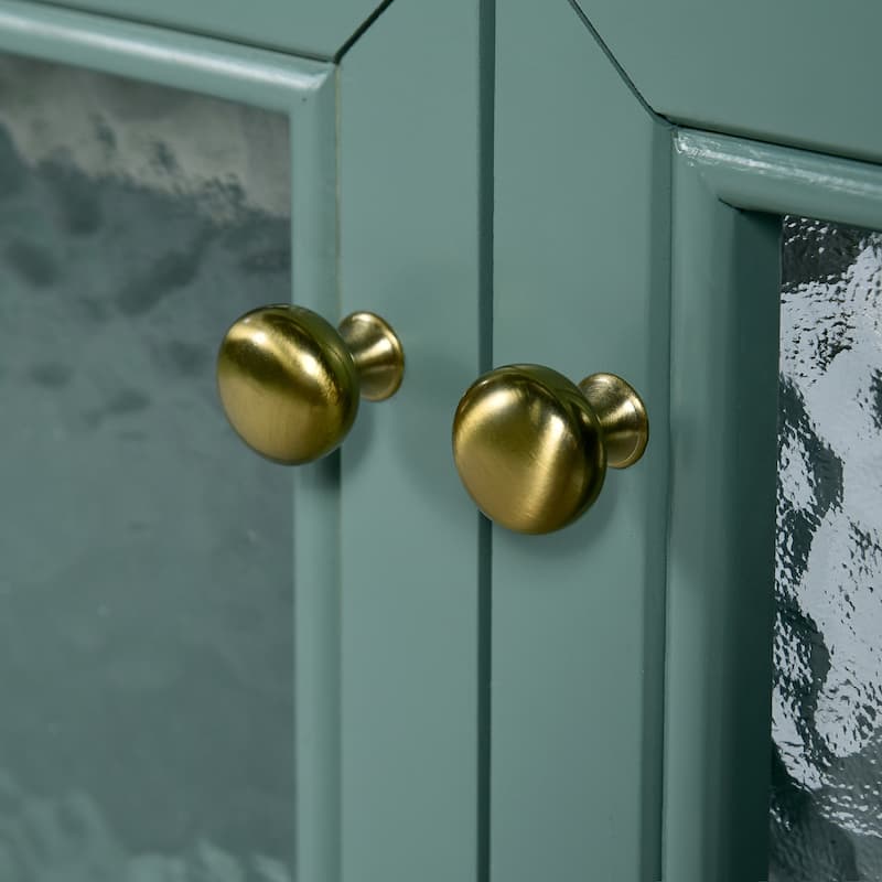 Roomfitters 36" Floating Vanity with Ceramic Sink, Wall Mounted Cabinet with 3 Drawers, Solid Wood Frame Design, Green
