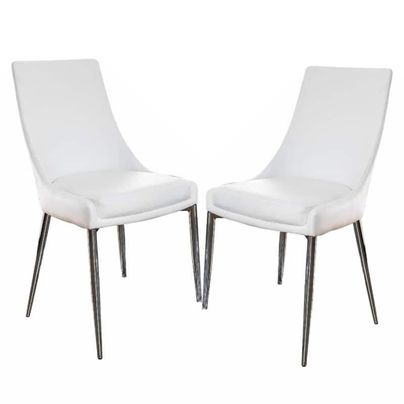 Set of 2 Leatherette Dining Chairs