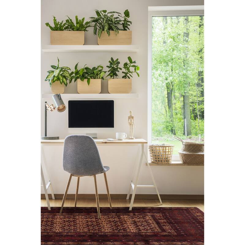 ECARPETGALLERY Hand-knotted Teimani Tan Wool Rug - 4'1 x 6'4