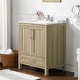 preview thumbnail 101 of 109, OVE Kansas Single Sink Bathroom Vanity, Dove White Engineered Stone Top