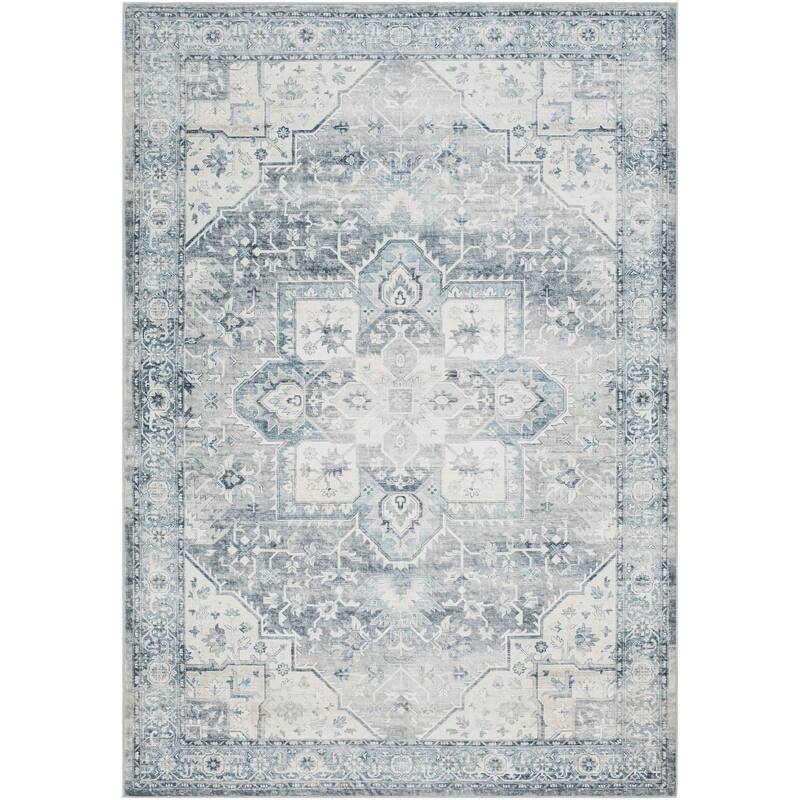 Livabliss Lavable Medallion Machine Washable Area Rug