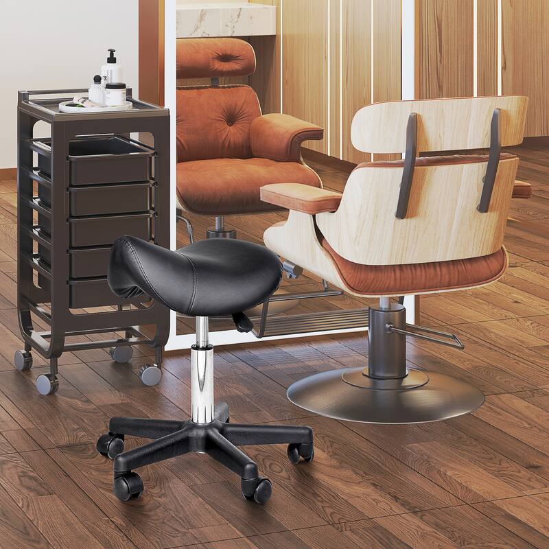 Carbon Loft Wilbur Adjustable Saddle Salon Massage Stool - 13.75*15*23.75