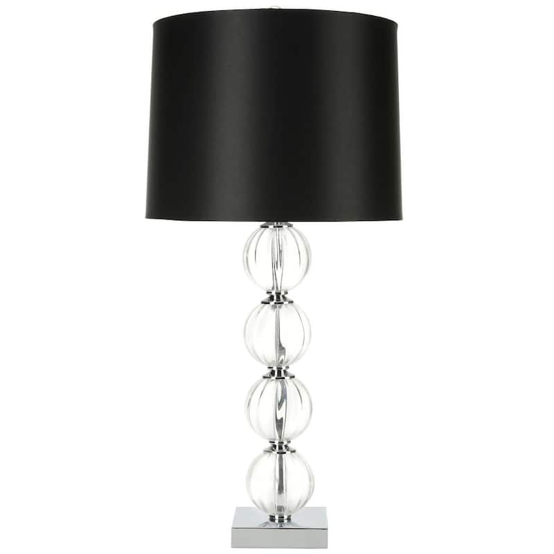 SAFAVIEH Lighting Danyelle 30-inch Black Crystal Glass Globe Table Lamp - 15"x15"x31" - 15Wx15Dx31H - Black
