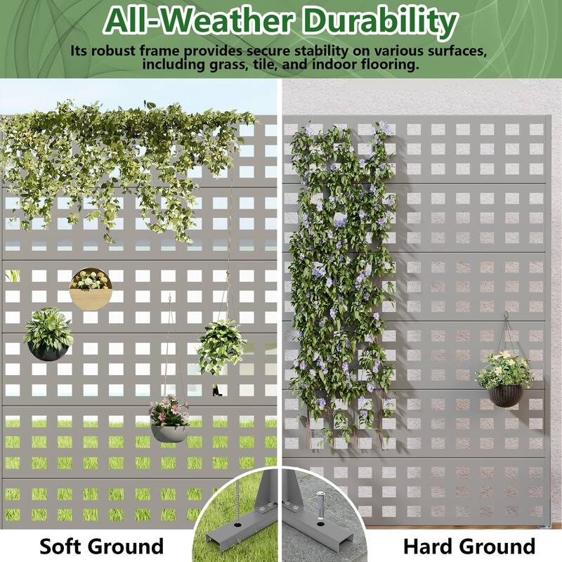 Outdoor Rectangle Privacy Screens Metal Screen Fence Panel