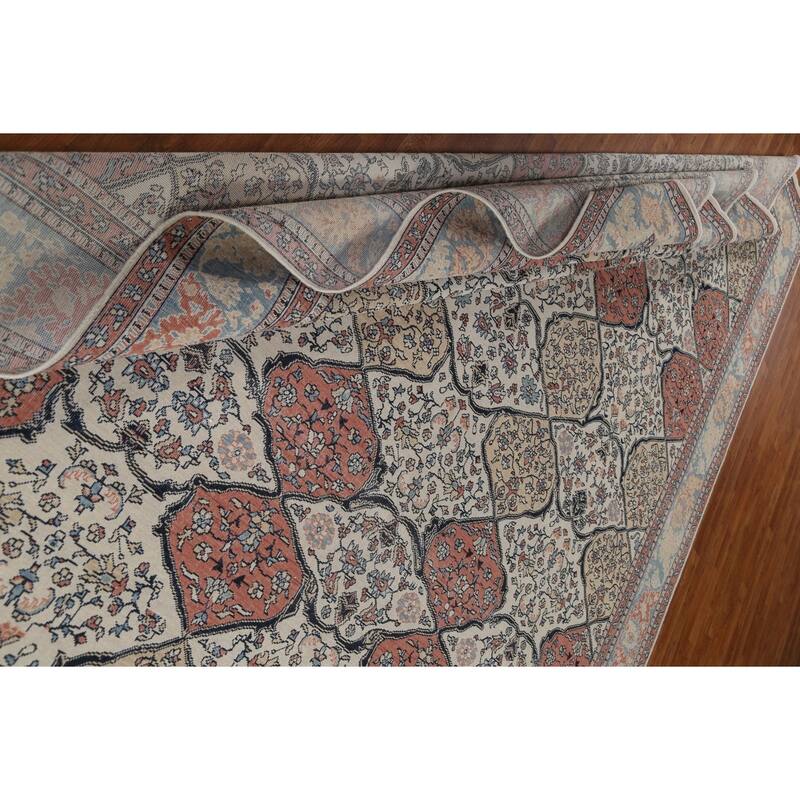 Geometric Bakhtiari Turkish Oriental Area Rug Hand-knotted Wool Carpet - 9'9" x 13'0"