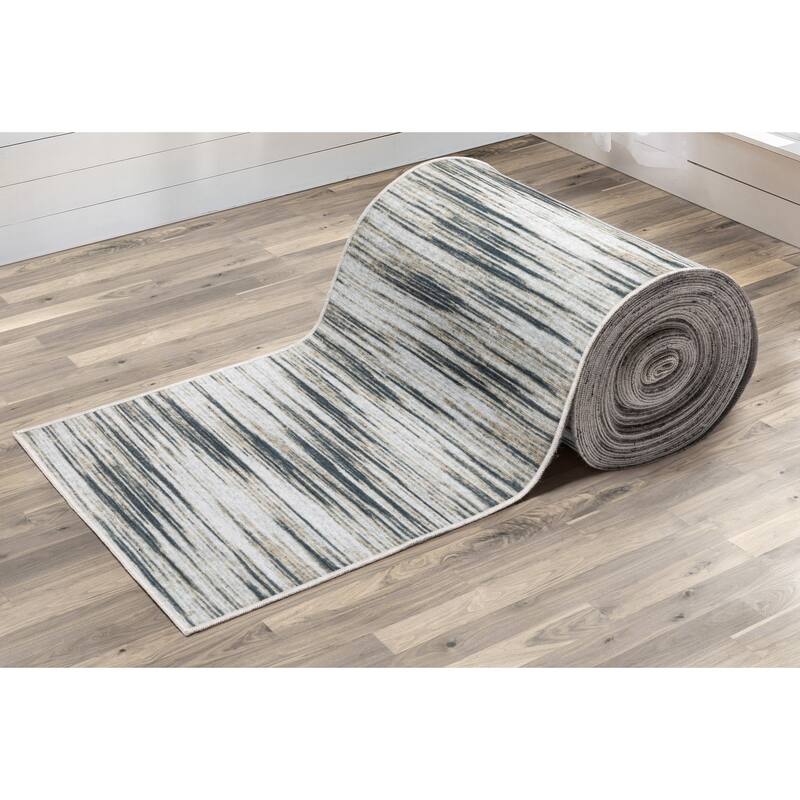 Custom Size Runner Apollo Holden Modern Abstract Stripes Hallway Rug