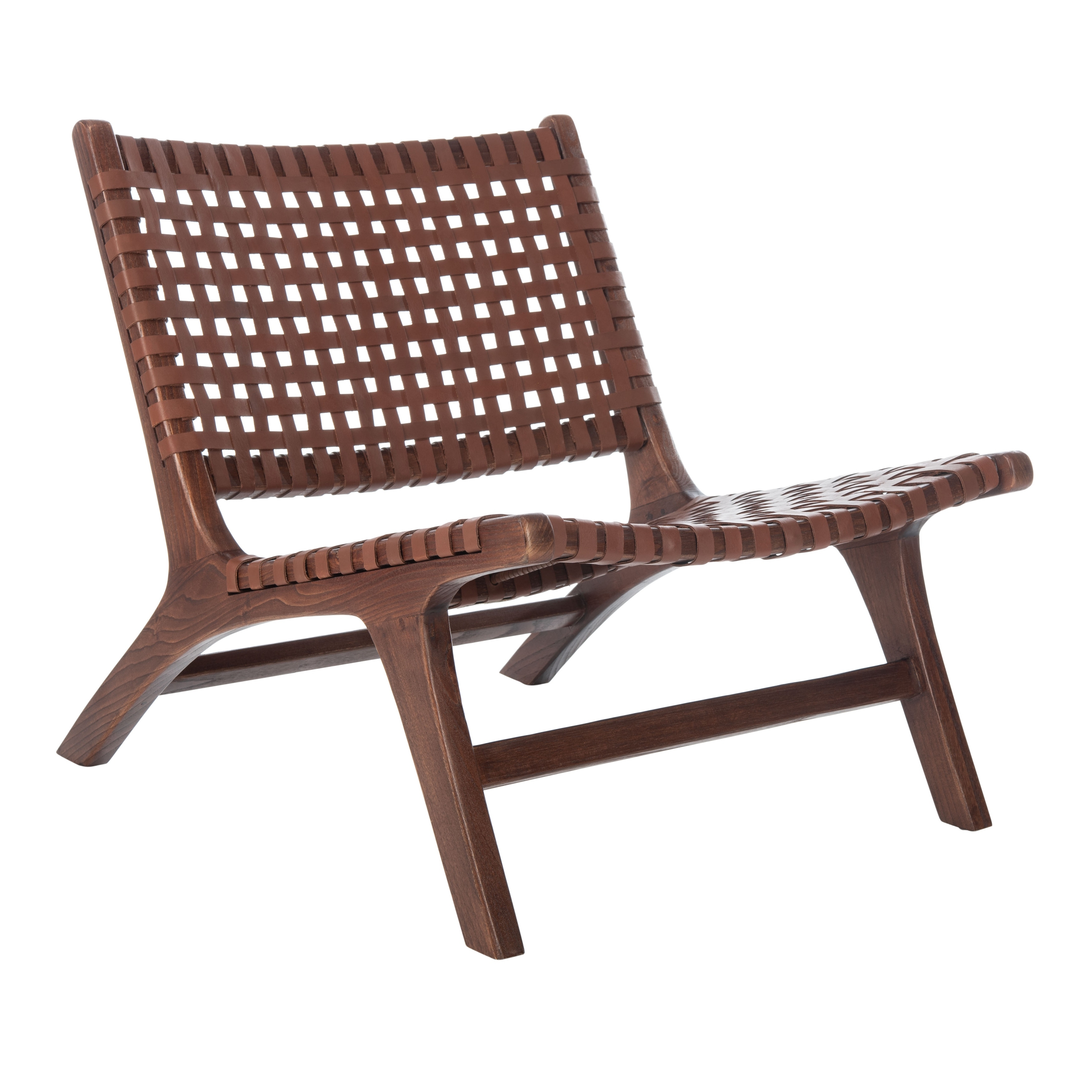 Safavieh luna leather store woven accent chair