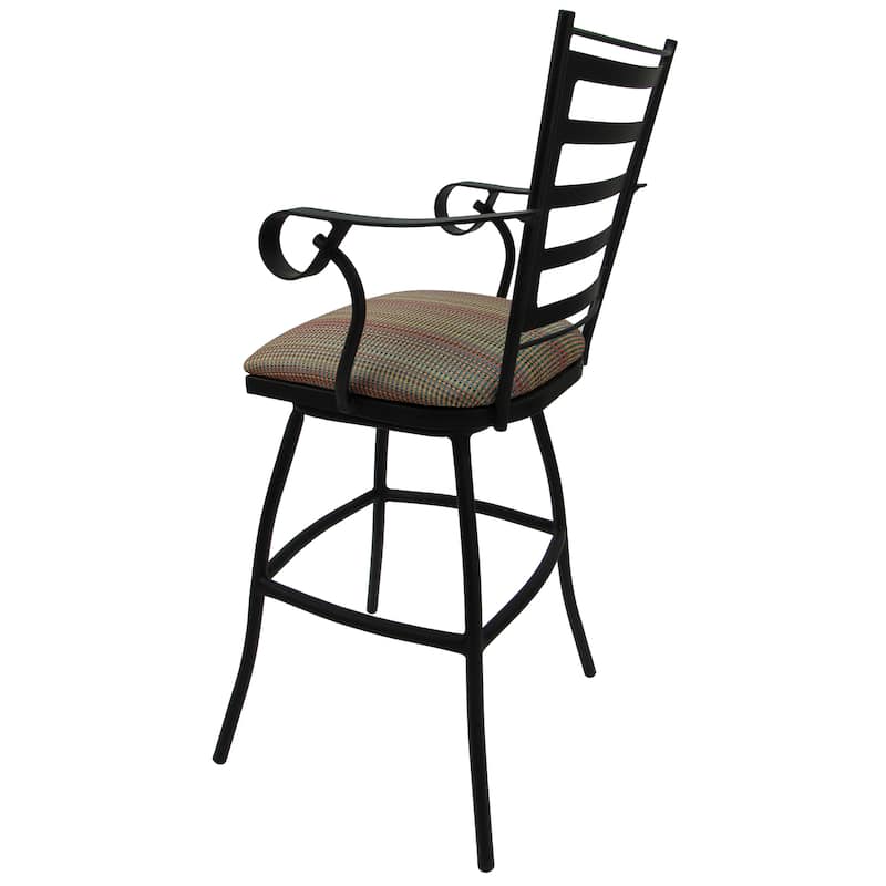 Extra Tall Spectator Swivel Bar Stool 35" Jenna - Black Frame - 34 - 35 inch Seat