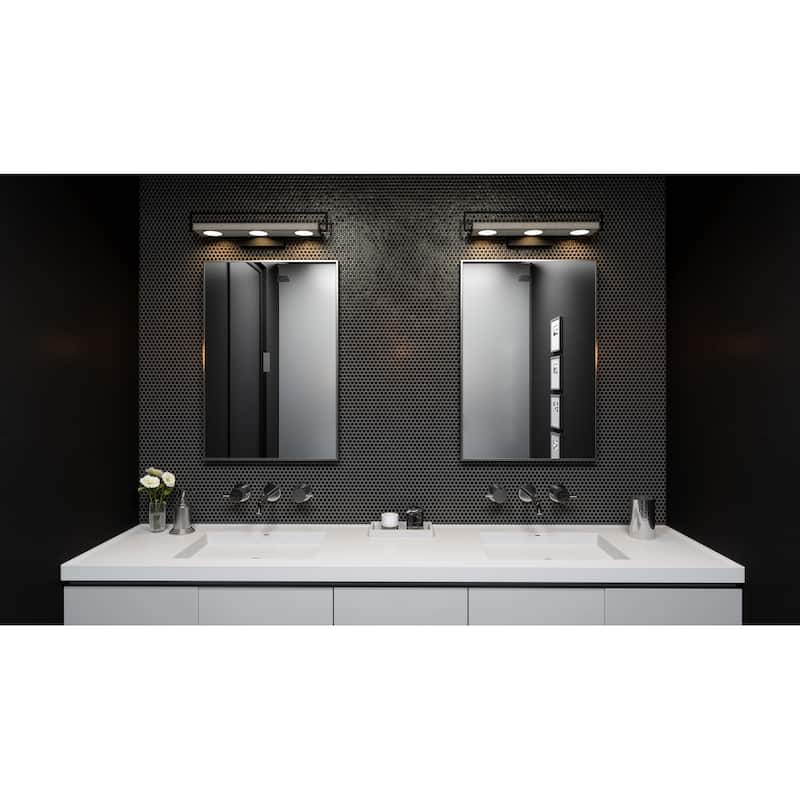 Winnett Integrated LED Matte Black Bath Bar