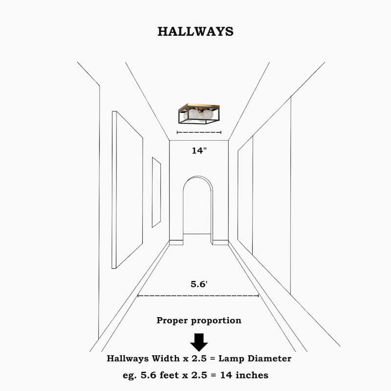 Modern Black Gold 4-Light Semi Flush Mount Ceiling Light with Frosted Globe Glass - D14"xH6.5"