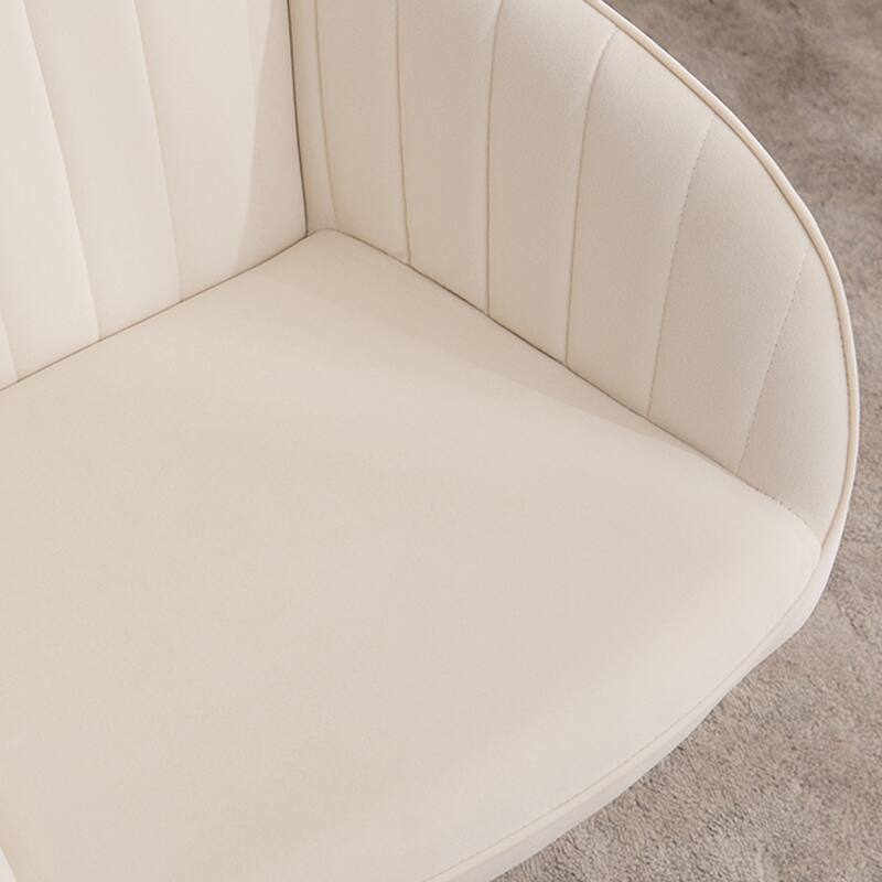 Velvet Office Chair with Golden Base, Ergonomic Backrest, Memory Foam Cushion, and Adjustable Seat for Home or Bedroom