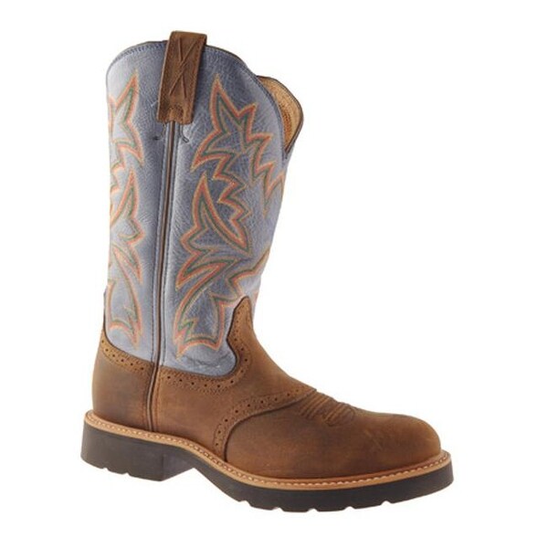 Shop Twisted X Boots Men's MCW0002 Distressed Saddle/Denim Leather