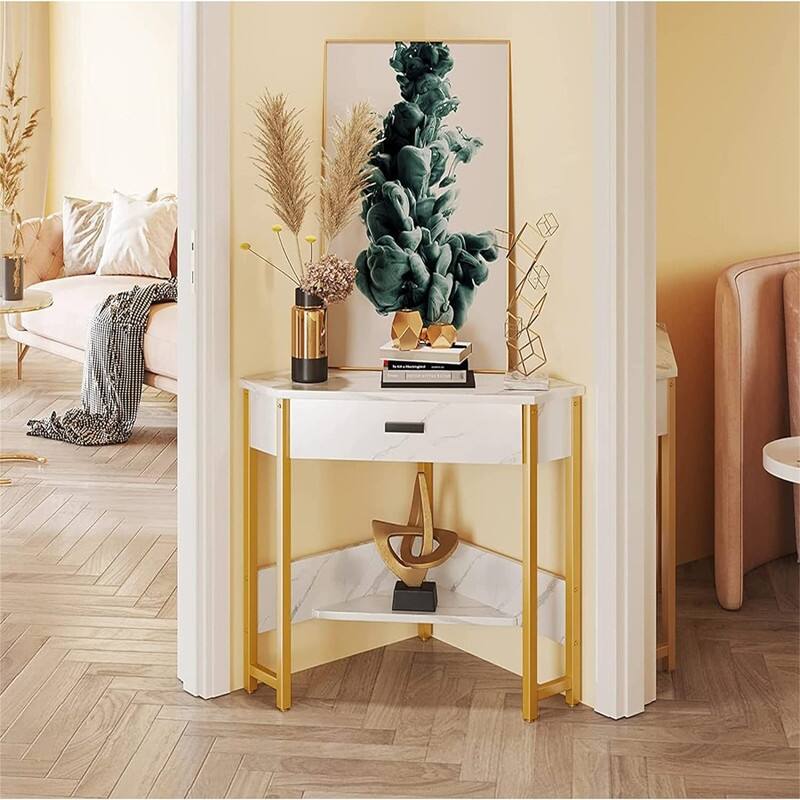 Triangle Computer Desk Corner Vanity