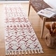 preview thumbnail 51 of 117, SAFAVIEH Berber Fringe Shag Leatha Trellis Rug 2'2" x 8' Runner - Ivory/Rust - Runner