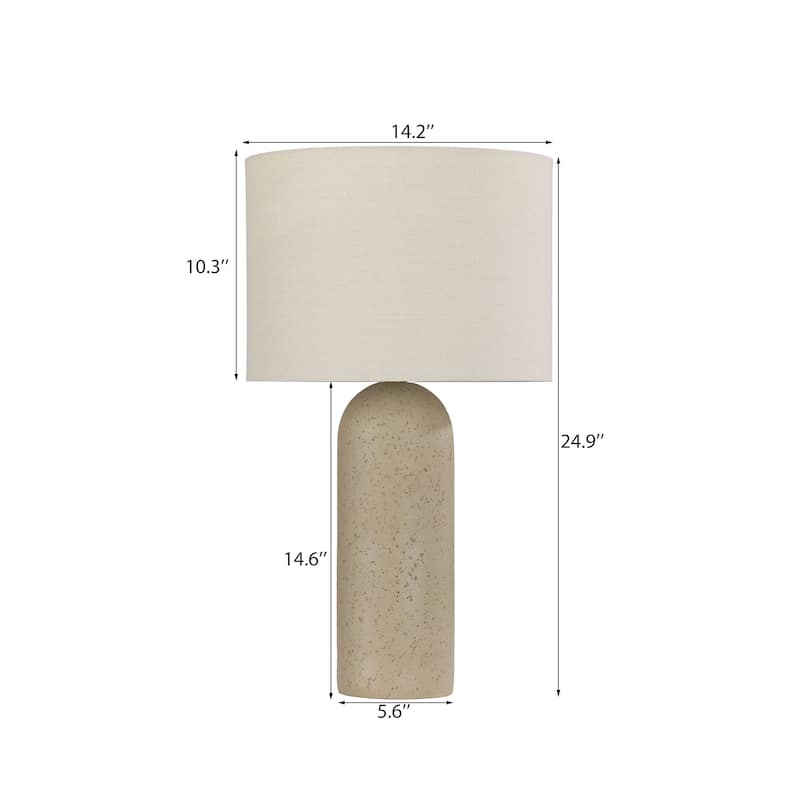 2-Pack 26"H Ceramic Accent Table Lamp with Linen Shade