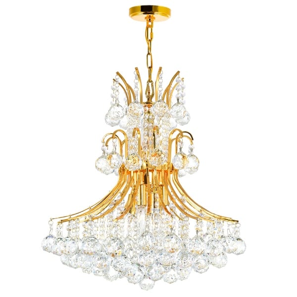 slide 2 of 8, Princess 10 Light Down Chandelier With Gold Finish Gold