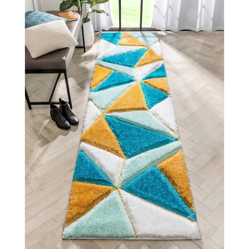 Well Woven San Francisco Venice Geometric Shag Area Rug