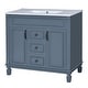 preview thumbnail 144 of 143, 36'' Bathroom Vanity with Top Sink, Freestanding Vanity Set with Mirror Cabinet