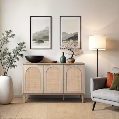 Freya Rattan Sideboard Cabinet