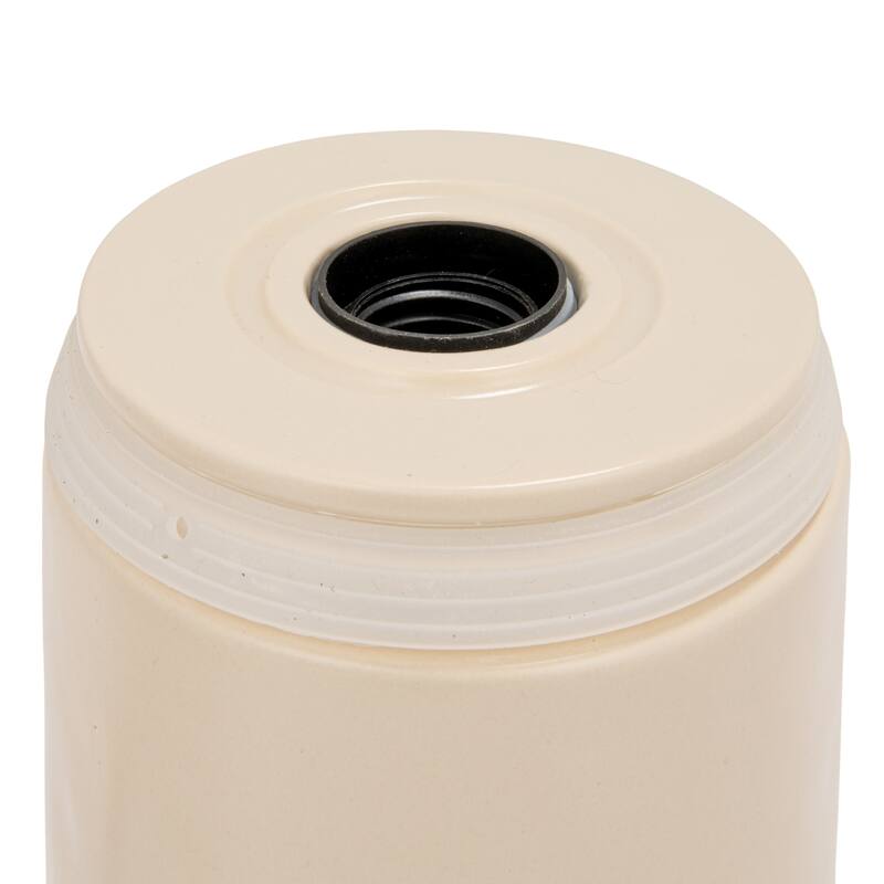 Stoneware Table Lamp with Cut-Outs and Inline Switch