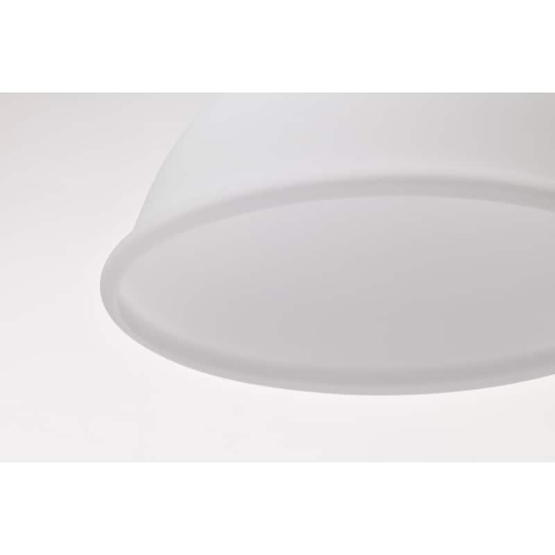 Russel 14 Inch Pendant Matte Black with Satin White Glass - Matte Black