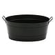 preview thumbnail 1 of 5, Achla Designs Versatile Traditional Galvanized Steel Oval Tub, 21 Inch Long, Black