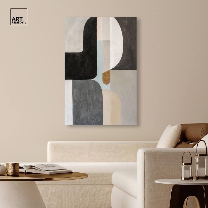 Interlocking Segments III Canvas by Art Remedy, Gallery Wrapped