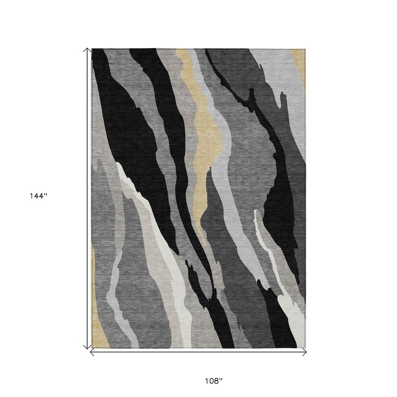 HomeRoots Abstract Transitional Rectangle Outdoor Rug
