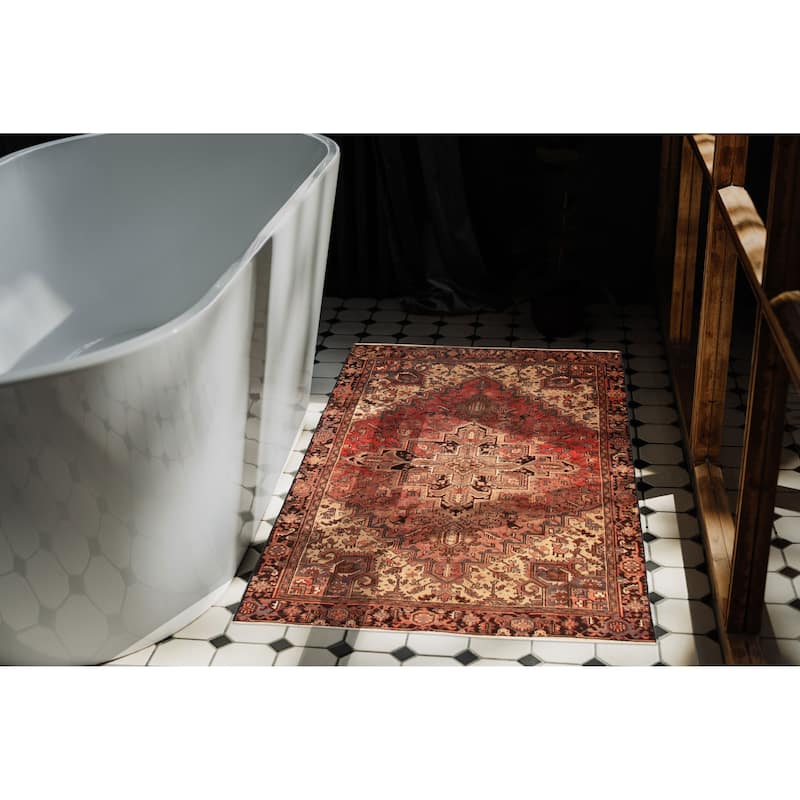 ECARPETGALLERY Hand-knotted Sarabi Dark Copper Wool Rug - 6'3 x 8'10
