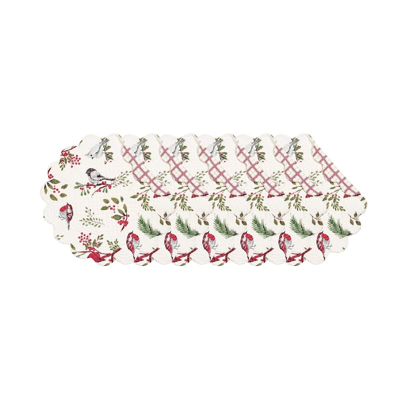 Sprig Birds Round Placemat Set of 6 - Set of 6
