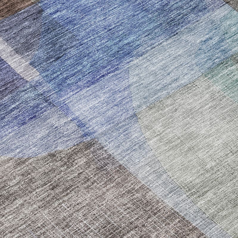 Machine Washable Indoor/ Outdoor Contemporary Abstract Chantille Rug