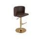 preview thumbnail 17 of 46, Swivel Bar Stools Set of 2, Modern PU Bar Stools with Backs - Counter Height