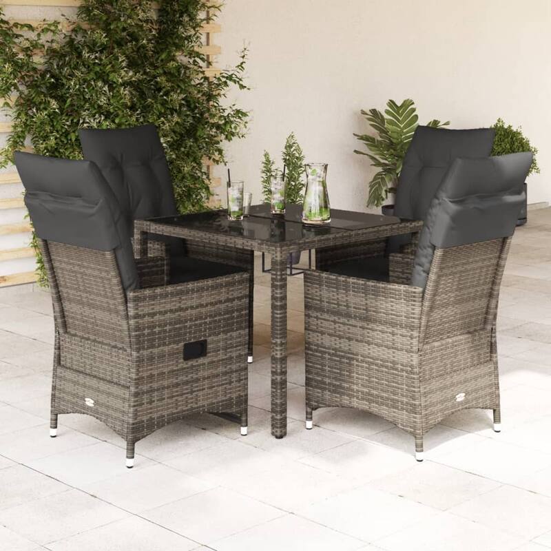 vidaXL Garden Dining Set Grey - 23.2 x 22.0 x 36.2